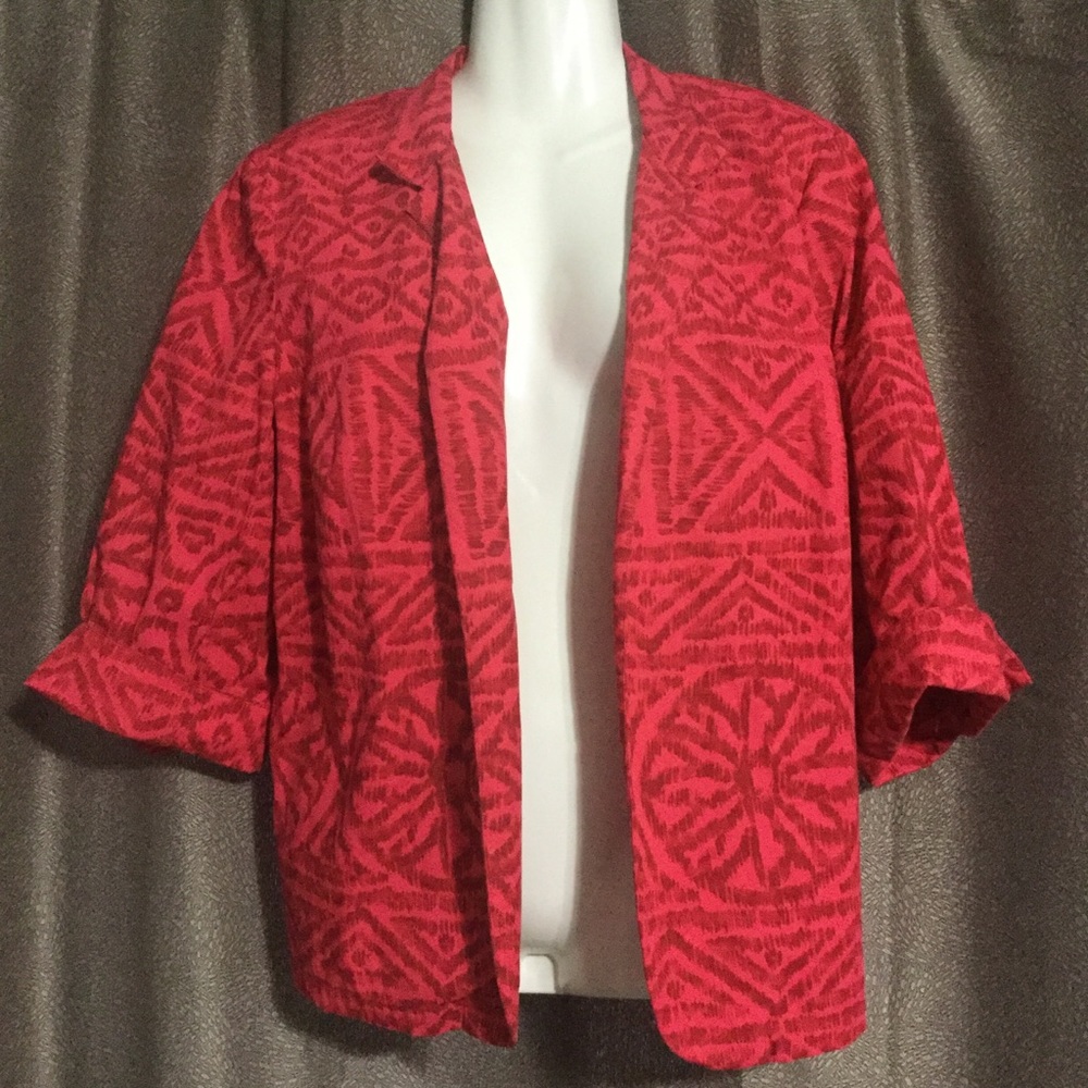 Coldwater Creek 1X Open front lightweight blazer